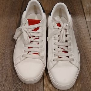 Zara men's white leather sneakers
